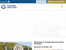 Tablet Screenshot of familydentalcenterofhutto.com